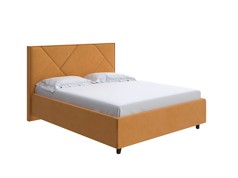Кровать с мягким изголовьем Tessera Grand - Мягкая кровать с высоким изголовьем и стильными ножками из массива бука