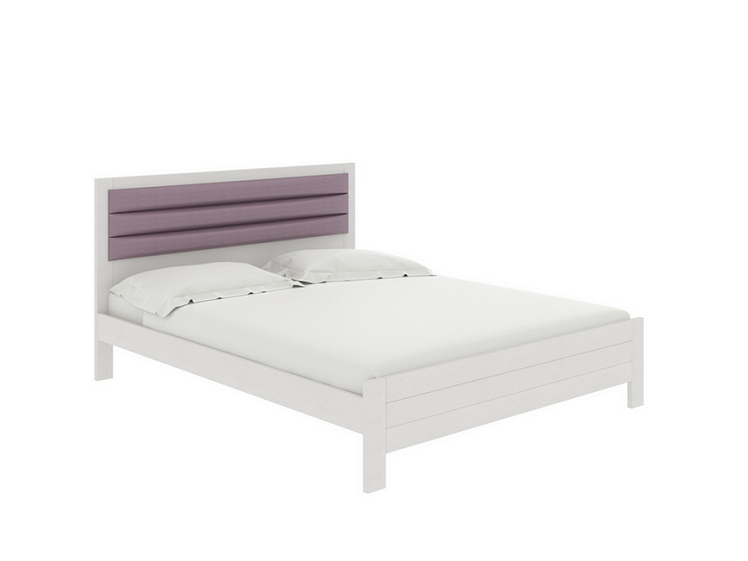 Кровать Prima 160x190 Ткань/Массив Тетра Имбирь/Антик (сосна) - Кровать в универсальном дизайне из массива сосны.