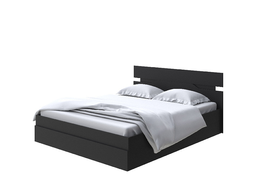 Кровать Milton с подъемным механизмом 80x190 ЛДСП Черный - Современная кровать с подъемным механизмом.