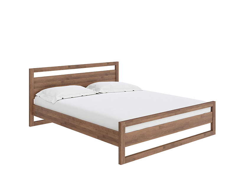 Кровать Kvebek 80x180 Массив (сосна) Антик - Элегантная кровать из массива дерева с основанием