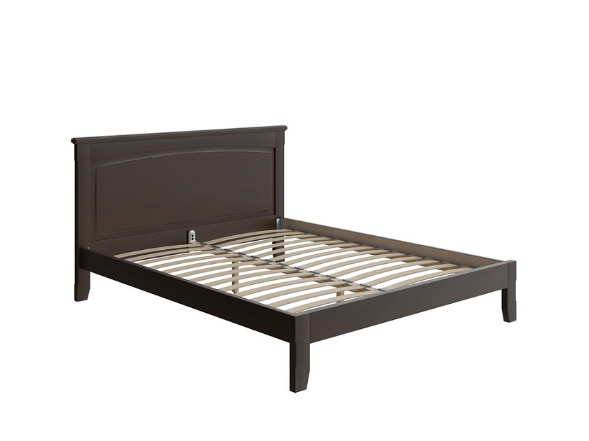 Кровать Marselle-тахта 90x190 Массив (сосна) Орех - Деревянная кровать со встроенным основанием